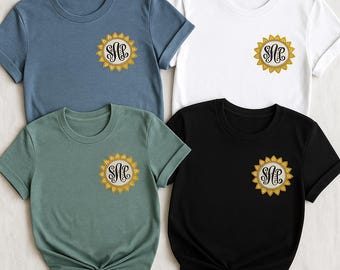 Custom Sunflower monogram t-shirt