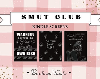 Smut Club Kindle Lock Screen .EPUB File | Digital Download | Kindle must be ad-free!