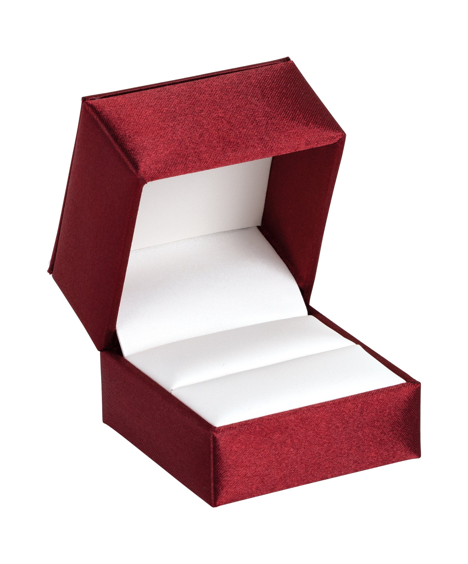 Square Satin Engagement Ring Box Available in Burgundy, Blue, and ...