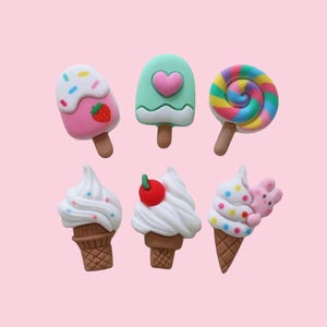 Adornos para zapatos con forma de helado