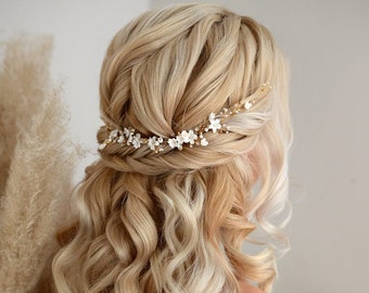 Blumen Hochzeit Haarranke, Braut Haarschmuck, Hochzeit Stirnband, Braut Haarschmuck, Blumen Braut Kopfschmuck