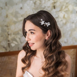 Wedding Flowers Hair piece, Wedding Hair Jewellery, Bridal Hair Comb, Wedding Hair Accessories, Wedding Hair Flowers image 1