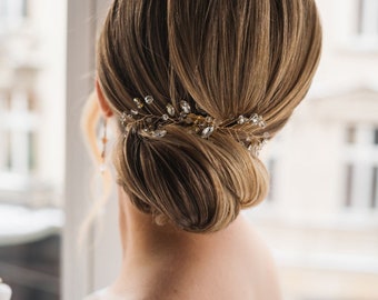 Peigne à cheveux de mariage en cristal, accessoires de cheveux de mariée, morceau de cheveux de mariée, casque de mariage avec cristaux