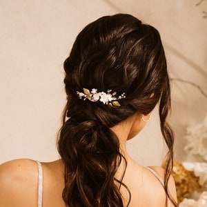 Wedding Floral Hair Comb, Rustic Hair Comb, Flowers Wedding Hair piece, Wedding Hair Flowers, Bridal Headpiece, Silver Hair Comb