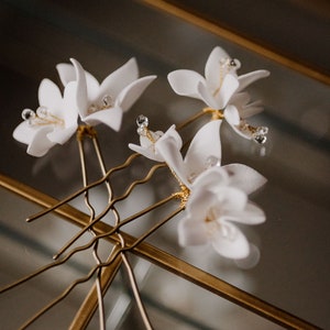 Épingles à cheveux de mariage, accessoires de cheveux de mariée, épingles à cheveux de mariée, peigne à cheveux de mariage avec fleurs image 4