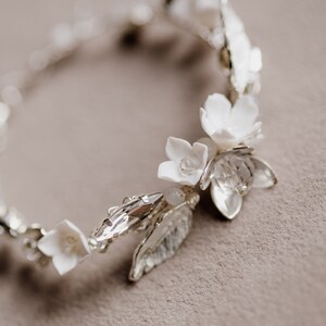 Bracelet de mariée feuille, bracelet de mariage fleurs, bijoux de mariage Boho, bracelet délicat pour cadeau, bracelet de mariée Boho image 4