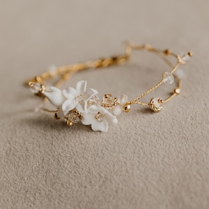 Delicate Wedding Bracelet, Bridal Bracelet for Bride, Boho Wedding Jewelry, Flowers Bracelet for Gift, Wedding Bracelet image 3