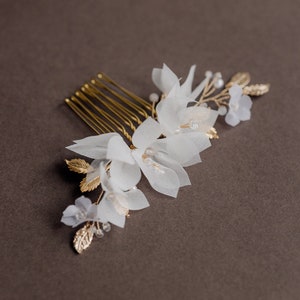 Wedding Hair Comb with Silk Flowers, Bridal Hair Accessories, Flowers Wedding Hair piece, Wedding Hair Flowers, Bridal Headpiece image 7