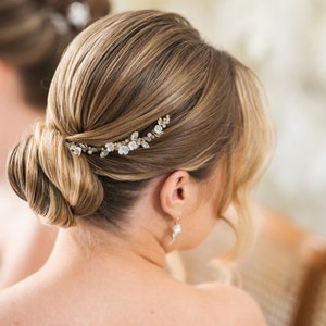 Small Wedding Earrings, Romantic Earrings, Handmade Earrings with Flowers, Delicate Bridal Jewelry, Handmade Jewelry, Boho Bridal Earrings image 7