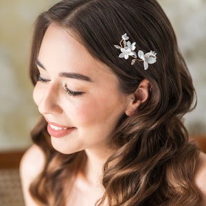 Hochzeitsblumen Haarschmuck, Hochzeitshaarschmuck, Brauthaarkamm, Hochzeitshaarschmuck, Hochzeitshaarblumen Bild 3