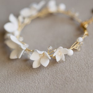 Flowers Bracelet for Gift, Delicate Wedding Bracelet, Bridal Bracelet for Bride, Boho Wedding Jewelry, Wedding Bracelet image 7