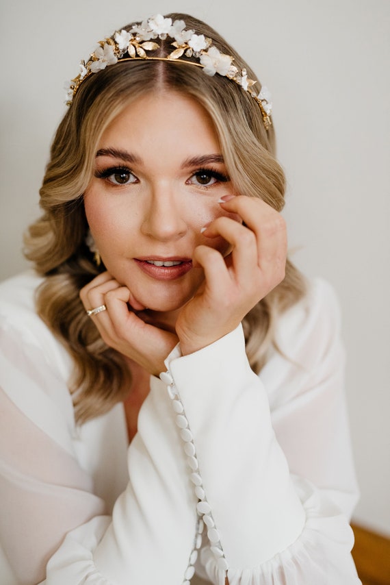 Strass-Blutengürtel Kopfschmuck Für Braut Und Brautjungfern - Mit Kristallen, Eleganter Stirnreif Für Hochzeit & Festliche Anlässe