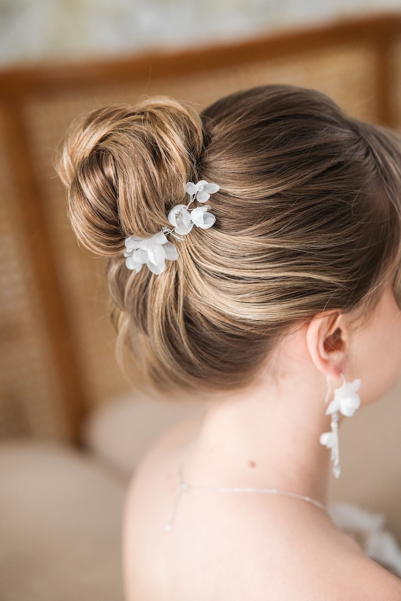 Wedding Flowers Hair piece, Wedding Hair Jewellery, Bridal Hair Comb, Wedding Hair Accessories, Wedding Hair Flowers image 6