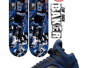 MIDNIGHT NAVY 5'S SOCKS