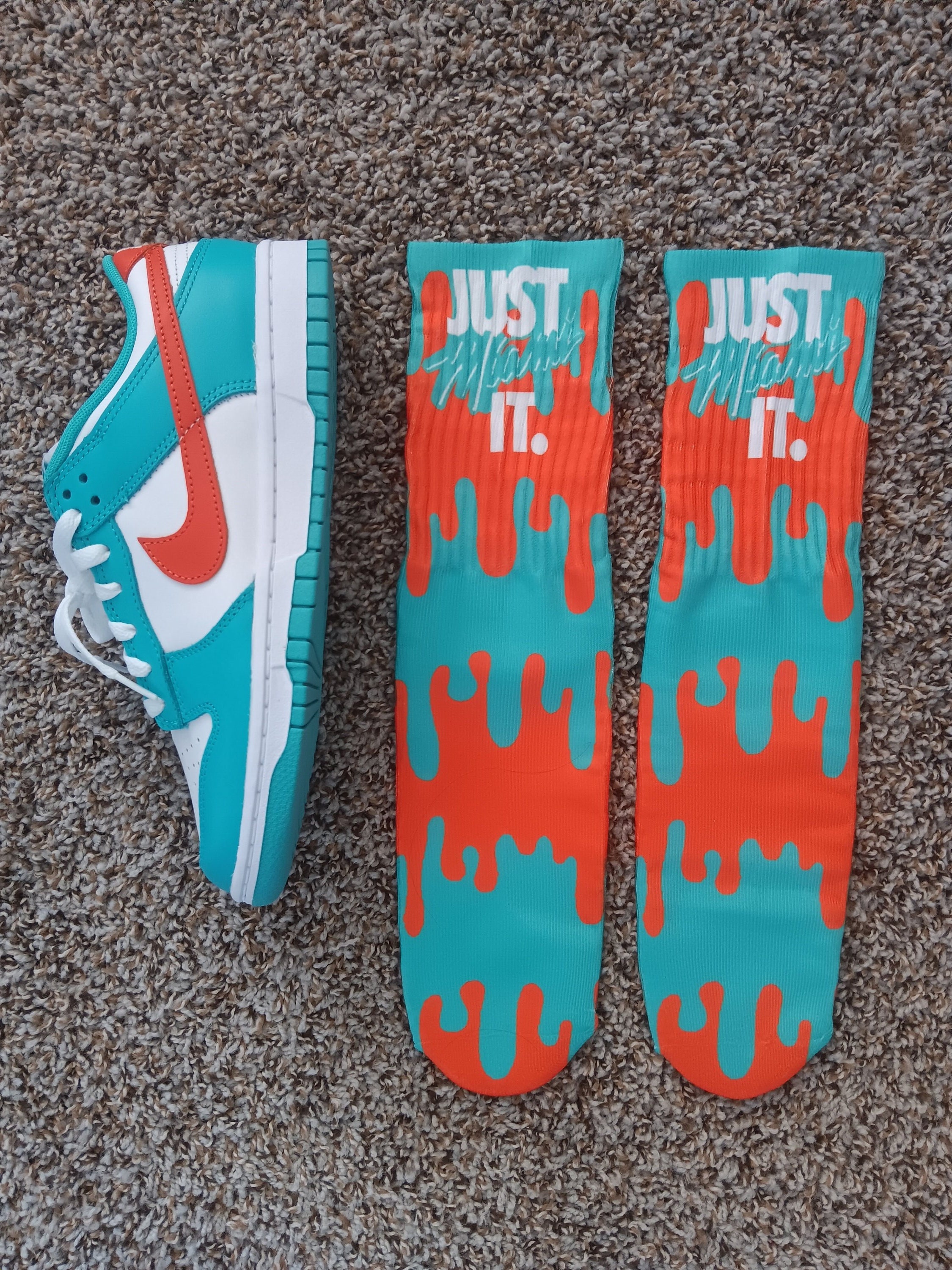 nike just do it socks orange