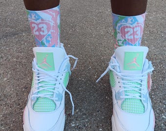 Valentines day 4s socks to match