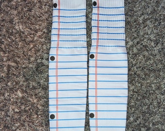 Notebook paper socks
