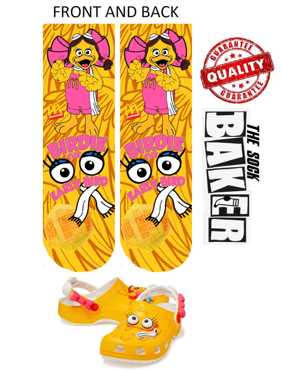 Birdie the Early Bird Socks mcdonalds Etsy