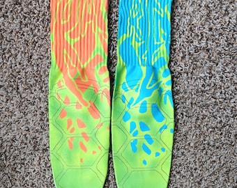 Mb4 orange and blue rare socks