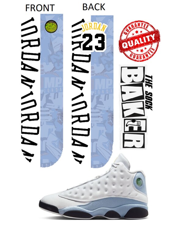 RETRO 13 BLUE gREY SOCKS