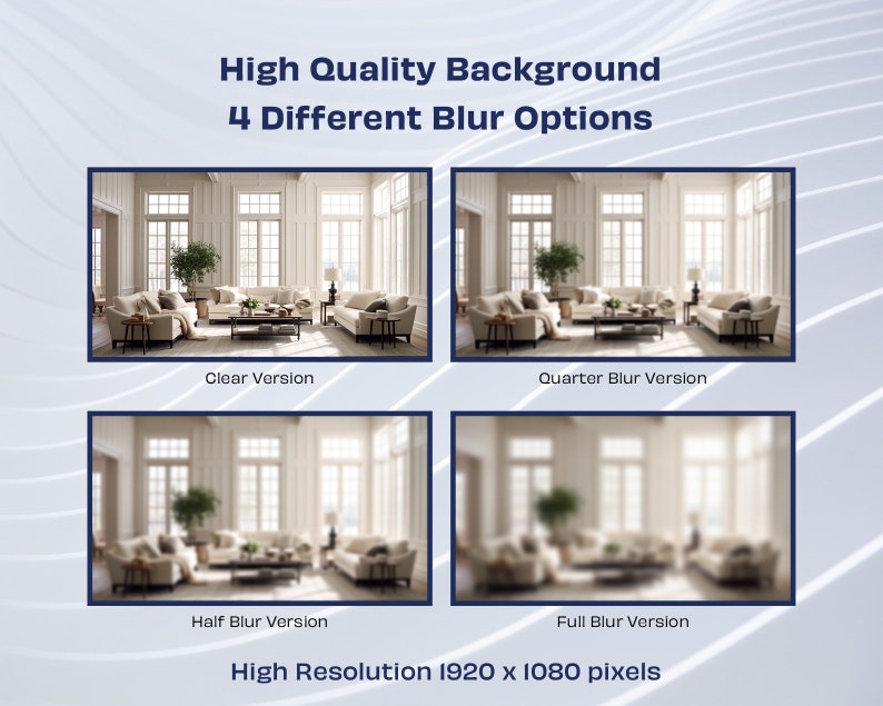 Bookcase Zoom Background BUNDLE 8 Backgrounds Blur & No Blur Virtual