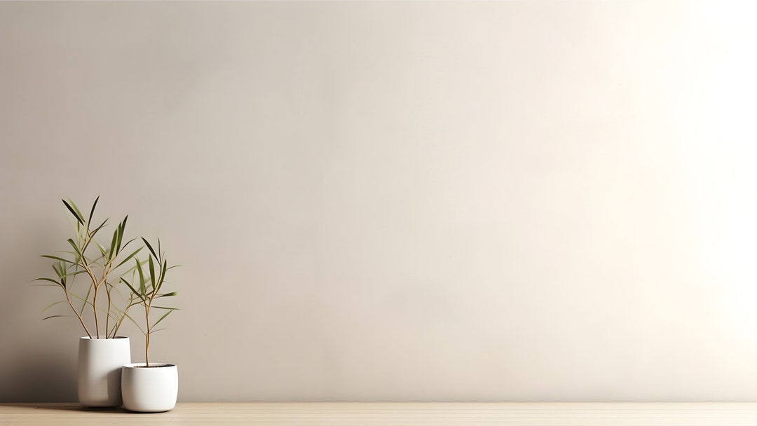 Neutral Wall: Zoom Background Modern Aesthetic Blur & No Blur Streaming
