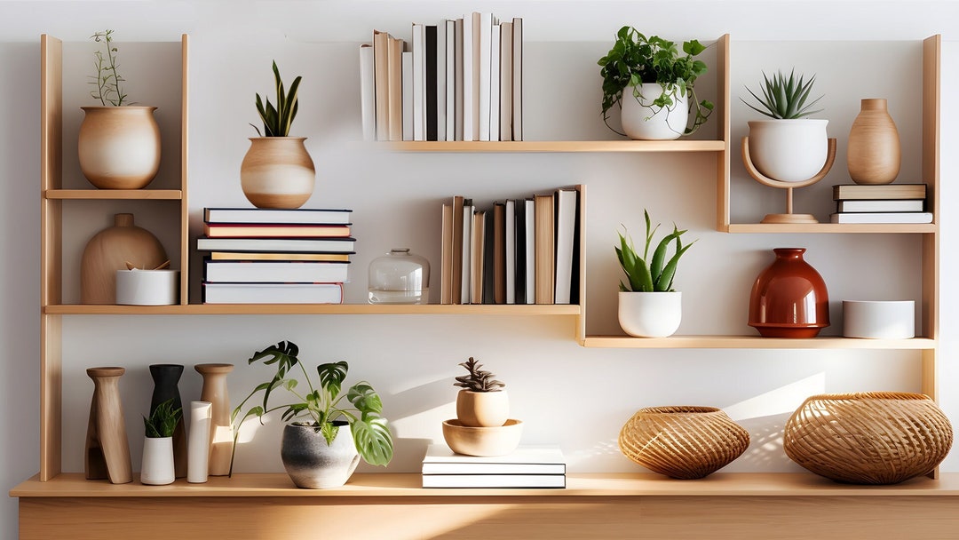 Natural Oasis Bookshelf: Zoom Background | | Blur & No Blur | Streaming ...