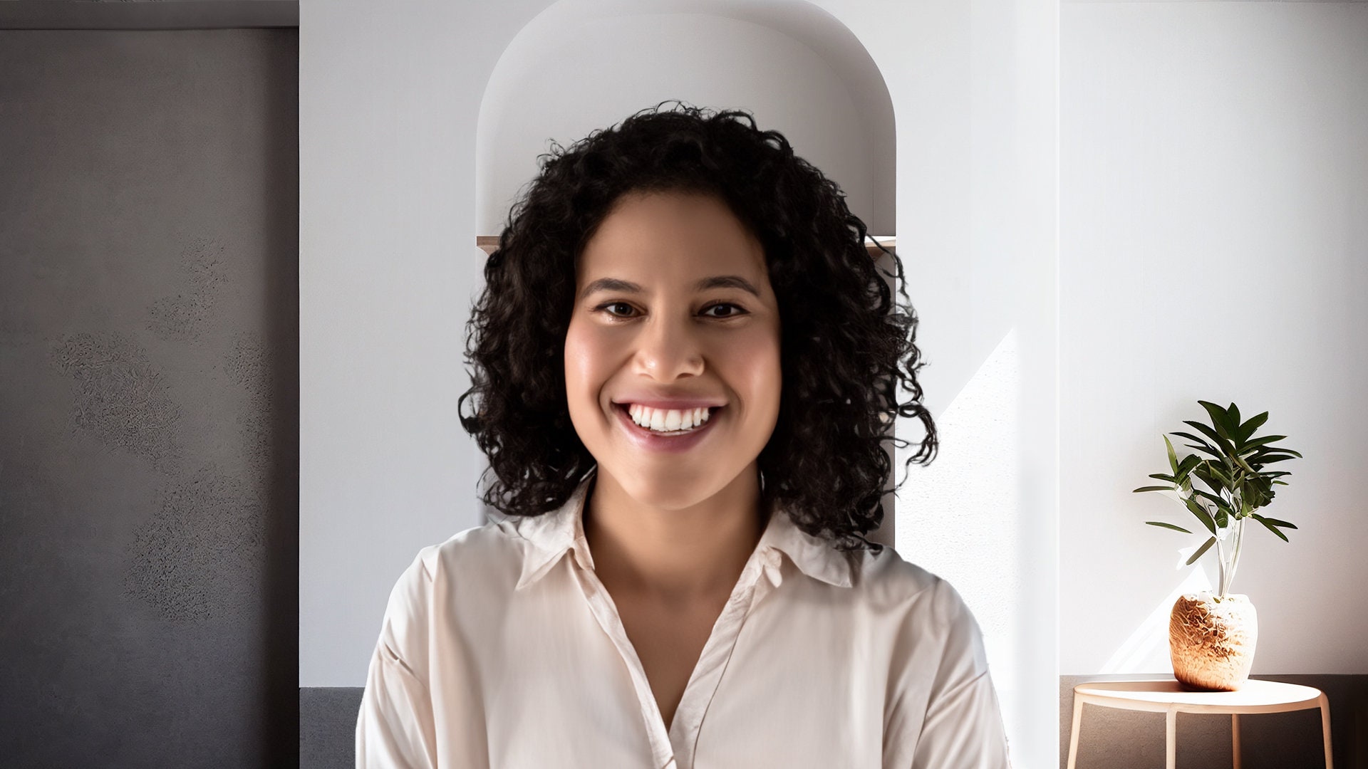 Minimalist Zoom Background White Zoom Office Virtual Google Office Backdrop Meeting Background 1