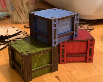 Minimale Glue Castle Box Instant Download Vorlage für Laserschneiden und Glowforge