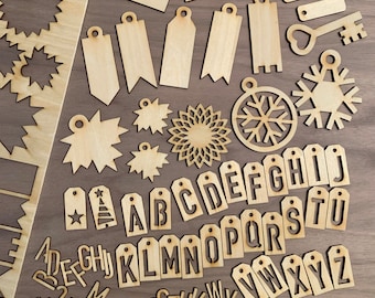 Weihnachten Urlaub Brief Geschenkanhänger Instant Download für Laserschneiden und Glowforge.