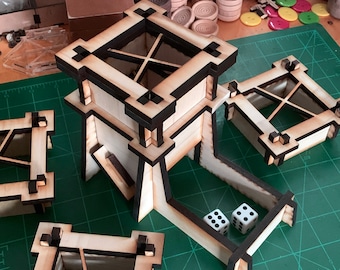 Der unendliche Würfelturm Instant Download Vorlage für Laserschneiden und Glowforge
