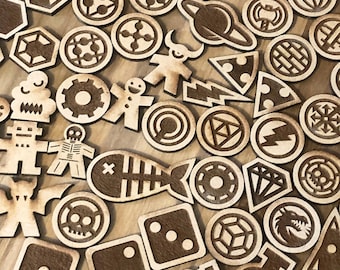 Laser Gaming Token, Figuren, Münzen & Zählchips Instant Download