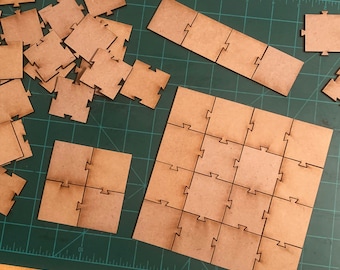 Vorlage für das Spielbrett „Unendliches Quadrat“ zum sofortigen Herunterladen für Laserschneiden und Glowforge