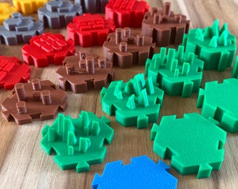 Unendliche Hex-Geländevorlage für den 3D-Druck – Sofort-Download