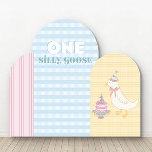 One Silly Goose Birthday Decorations, Boy First Birthday, Girl First Birthday, Photo Backdrop Arch, One Silly Goose Banner, Instant Download