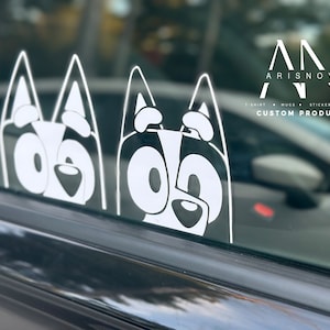 Bingo vinyl decal, bumper sticker, family blue