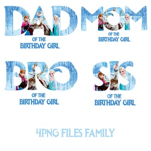4 png files Frozen, png files family, png files for tshirts, descarga inmediata