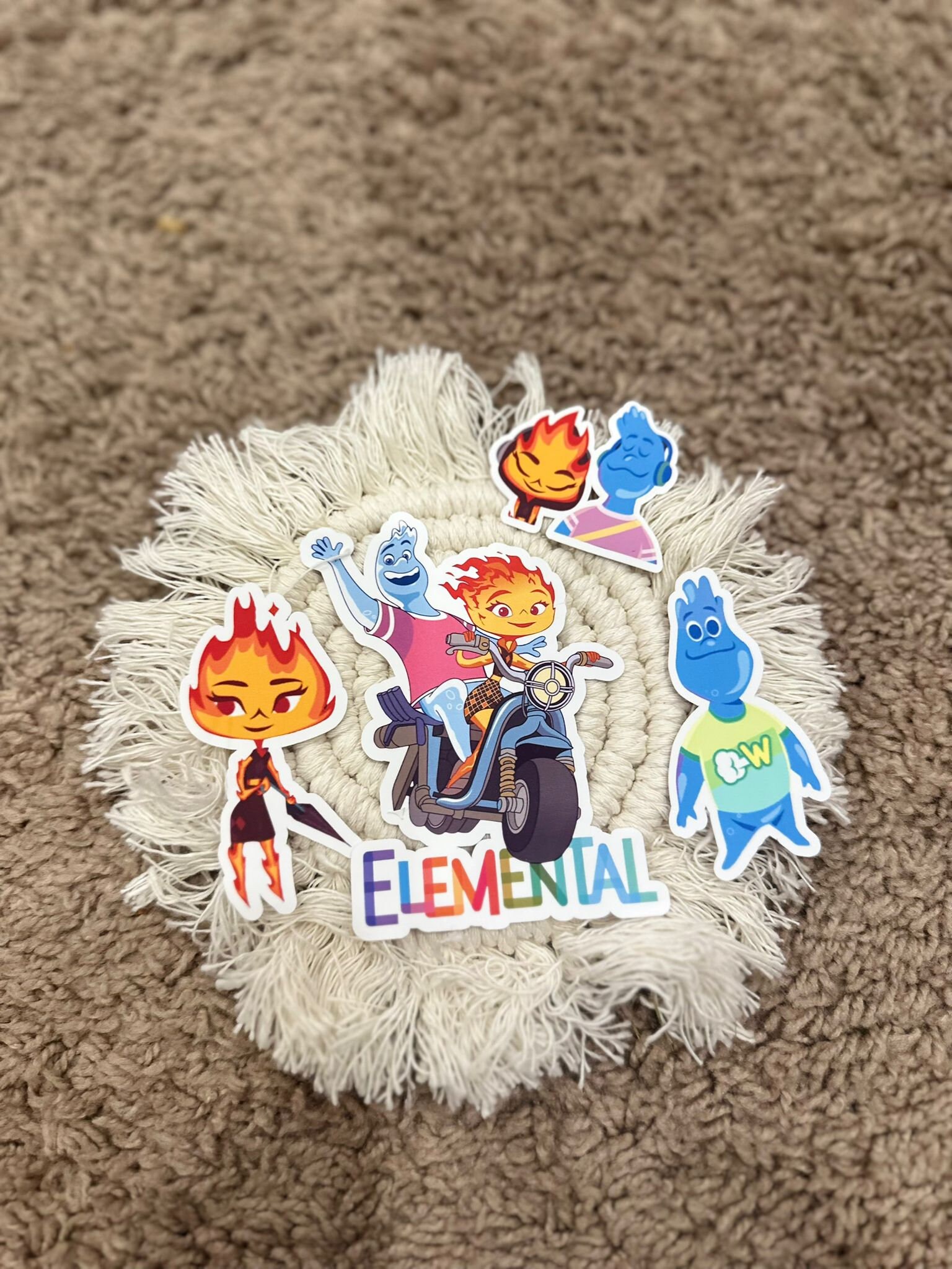 Elemental Stickers / Pegatinas Elemental / Cartoon Sticker Etsy