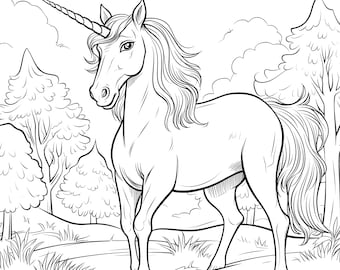 15 Unicorn Coloring Pages | Unicorn PDF, Unicorn Activities, Coloring for Kids, Unicorn Birthday, DIGITAL, Cute Unicorn, Instant Download