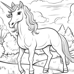 16 Unicorn Coloring Pages | Unicorn PDF, Unicorn Printables, Coloring for Kids, Unicorn Birthday, DIGITAL, Cute Unicorn, Instant Download