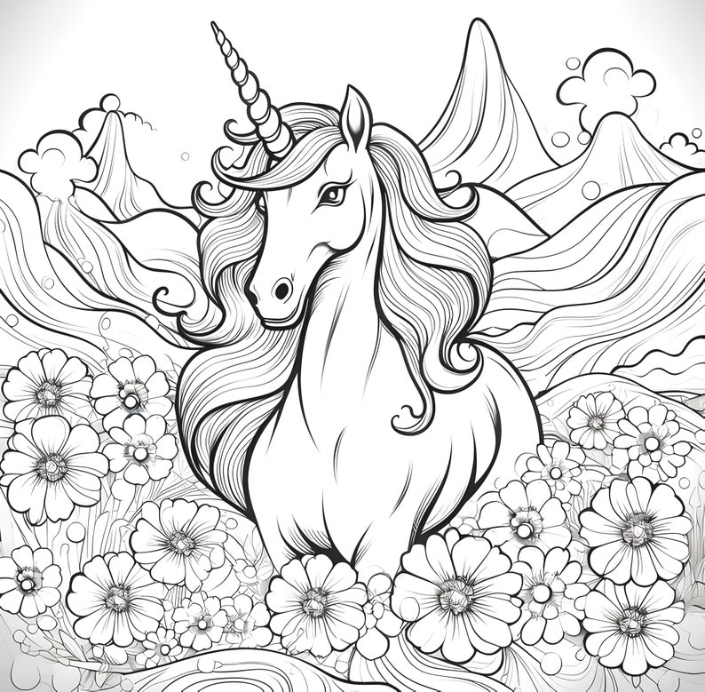 16 Unicorn Coloring Pages Unicorn PDF, Unicorn Printables, Coloring for ...