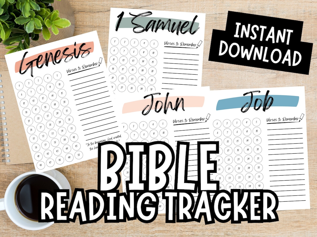 Bible Reading Tracker Printable Checklist Reading Log - Etsy