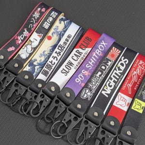 JDM Embroidered Keystraps - Racing Nismo JDM Waves Keychain Jet Tag