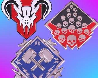 Apex Legends Badges Pins - Predator, 20 Eliminations, 4000 Damage