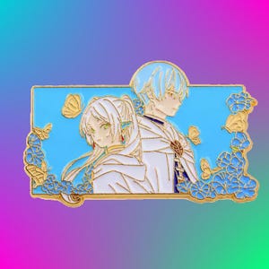 Frieren and Himmel Cute Pin - Frieren: Beyond Journey&#39;s End Pin