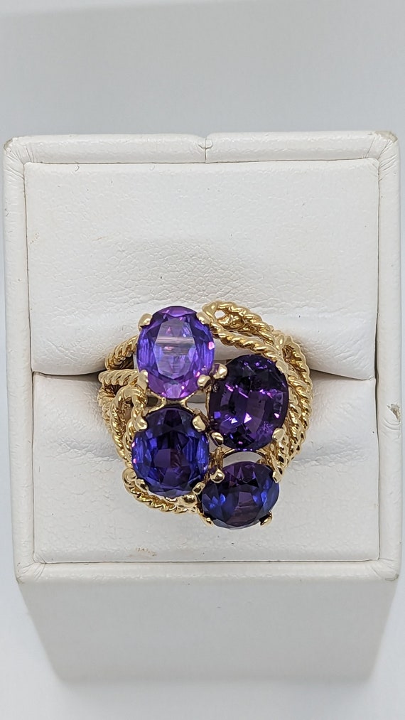 14K YG AMETHYST RING