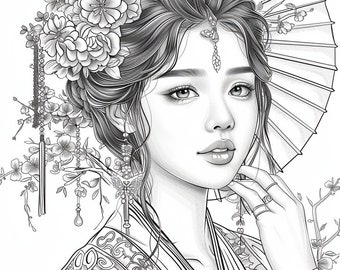 Beautiful Luxury BIPOC Coloring Pages - POC Coloring Pages