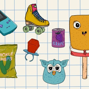 Childhood Nostalgia Sticker Pack | Die cut For Bullet Journals, Planners, and Scrapbooking