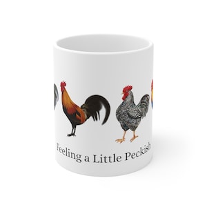 Rooster Mug, Funny Rooster Mug, funny Mug Farm animal  themed Ceramic Mug 11oz, Rooster Lovers Gift