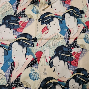Vintage the Alexander Henry FABRICS Collection &quot;sisters of the golden Temple&quot; Fabric 3.22 yards